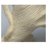 4.5" x 7" x 8" Resin Elephant Statue With Trunk Up