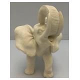 4.5" x 7" x 8" Resin Elephant Statue With Trunk Up