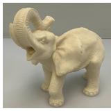 3 3/4" x 5.5" x 7" Resin Elephant Statue With Trunk Up