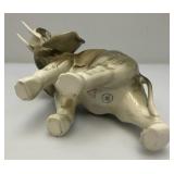 Vintage Collectible Royal Dux Duchov Bohemia Large Elephant Porcelain Sculpture Trunk Up 3 1/2" x 8" x 12"