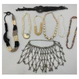 Vintage Misc. Costume Jewelry Including Shell Necklace And More