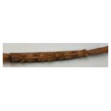 Large 40" Hand Carved Tribal Themed Heavy Wood Walking Stick