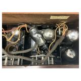 Vintage King Quality Radio 5 Tube Capacity: Untested With Bakelite Knobs 10" x 11" x 20.5"
