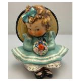 Vintage Miniature Porcelain Figurines 3 =  6" 1 = 7"