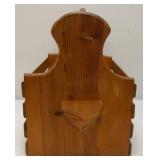 Handmade Wooden Basket With Hearts 12" x 15" x 16"