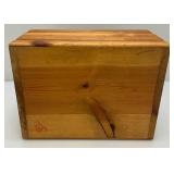 Handmade Wooden Basket With Hearts 12" x 15" x 16"