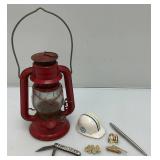 Misc. Collectible Items Including Lantern, Bell Telephone Hard Hat Bottle Opener And More