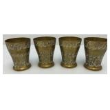 Vintage Etched Teapot And Teacups Made In India