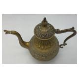 Vintage Etched Teapot And Teacups Made In India