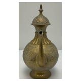 Vintage Etched Teapot And Teacups Made In India