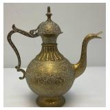 Vintage Etched Teapot And Teacups Made In India