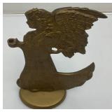 Vintage Solid IHI Brass Angel Candle Holders (One Missing Holder) 9 1/2"