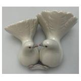 Vintage 1971 Lladro #1169 Couple Of Doves Figurine & Vintage Liadro Daisa Jolie Girl Figurine (Missing little Brass piece And Bow Chipped On Back) 7 3/4"