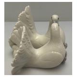 Vintage 1971 Lladro #1169 Couple Of Doves Figurine & Vintage Liadro Daisa Jolie Girl Figurine (Missing little Brass piece And Bow Chipped On Back) 7 3/4"