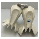 Vintage 1971 Lladro #1169 Couple Of Doves Figurine & Vintage Liadro Daisa Jolie Girl Figurine (Missing little Brass piece And Bow Chipped On Back) 7 3/4"