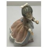 Vintage 1971 Lladro #1169 Couple Of Doves Figurine & Vintage Liadro Daisa Jolie Girl Figurine (Missing little Brass piece And Bow Chipped On Back) 7 3/4"