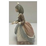 Vintage 1971 Lladro #1169 Couple Of Doves Figurine & Vintage Liadro Daisa Jolie Girl Figurine (Missing little Brass piece And Bow Chipped On Back) 7 3/4"