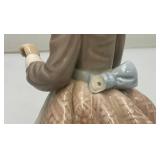Vintage 1971 Lladro #1169 Couple Of Doves Figurine & Vintage Liadro Daisa Jolie Girl Figurine (Missing little Brass piece And Bow Chipped On Back) 7 3/4"