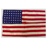 Misc. Military Medals, U.S. Flag And More Including Silk 48 Star US Flag 11" x 17 1/2"