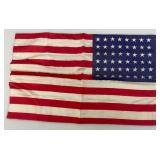 Misc. Military Medals, U.S. Flag And More Including Silk 48 Star US Flag 11" x 17 1/2"