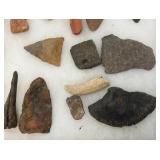Group Of Misc. Native American Artifacts Including Arrow Heads And More