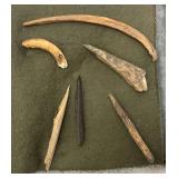 Group Of Misc. Native American Artifacts Including Arrow Heads And More