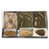 Group Of Misc. Native American Artifacts Including Arrow Heads And More