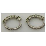 Misc. Sterling Silver And Citrine Bracelets And Earrings