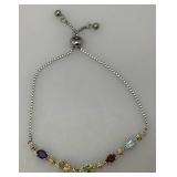 Misc. Sterling Silver And Citrine Bracelets And Earrings
