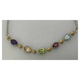 Misc. Sterling Silver And Citrine Bracelets And Earrings