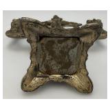 Antique/Vintage Catholic Viaticum Sick Call/Last Rites Silver Plated Pewter Travel Cucifix, Candlestick Holder 10 1/2" Tall