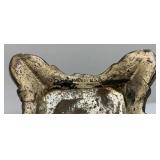 Antique/Vintage Catholic Viaticum Sick Call/Last Rites Silver Plated Pewter Travel Cucifix, Candlestick Holder 10 1/2" Tall
