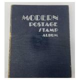 Vintage Modern Postage Stamp Album With Some Stamps