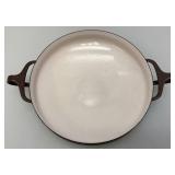 Vintage Danish Modern Brown Dansk Kobenstyle Enamel Paella Pan 10"
