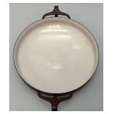 Vintage Danish Modern Brown Dansk Kobenstyle Enamel Paella Pan 10"