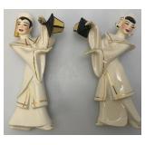 EST. $225.00 - $350.00 RARE Ceramic Arts Studio Manchu Lotus Lanterns Sculpture Figurines Wisc. 1950s
