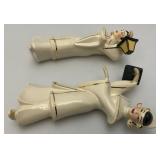 EST. $225.00 - $350.00 RARE Ceramic Arts Studio Manchu Lotus Lanterns Sculpture Figurines Wisc. 1950s
