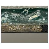 Antique Extremely RARE Miniature Seemannshilfe 1914-15 Marked SMS Emden Led Ship 3/4" x 3" x 5 5/8"