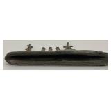 Antique Extremely RARE Miniature Seemannshilfe 1914-15 Marked SMS Emden Led Ship 3/4" x 3" x 5 5/8"