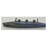 Vintage Misc. Collectible Tootsie Toy Miniature Metal Ships (Missing Wheels) 6"