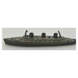 Vintage Collectible Tootsie Toy Miniature Metal Cruise Ship  6"