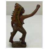Antique Miniature Elastolin/Lineol Indian Figure 4 1/2" Tall  Very Cool