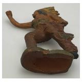 Antique Miniature Elastolin/Lineol Indian Figure 4 1/2" Tall  Very Cool