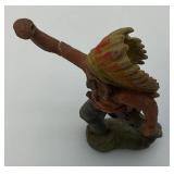 Antique Miniature Elastolin/Lineol Indian Figure 4 1/2" Tall  Very Cool (Crack In Arm But Common)