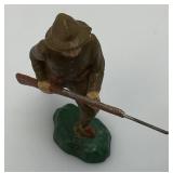 Antique Miniature TRICO Soldier Figure 4 3/4" Tall  Very Cool (Foot And Neck Has Crack But Common)