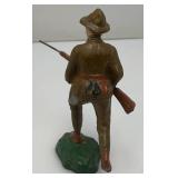 Antique Miniature TRICO Soldier Figure 4 3/4" Tall  Very Cool (Foot And Neck Has Crack But Common)