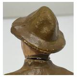 Antique Miniature TRICO Soldier Figure 4 3/4" Tall  Very Cool (Foot And Neck Has Crack But Common)