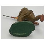Antique Miniature TRICO Soldier Figure 4 3/4" Tall  Very Cool (Foot And Neck Has Crack But Common)