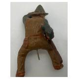 Antique Miniature Elastolin/Lineol Sitting Cowboy Stagecoach Figure 3 1/4" Tall  Very Cool