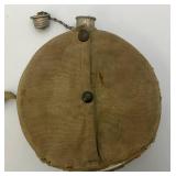 WW1 Era Aluminum Canteen With Original Cover (Cover Torn And Strap Broke) 7 3/4"